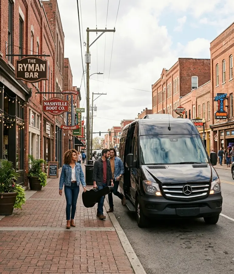 Private city tours in Nashville with luxury transportation