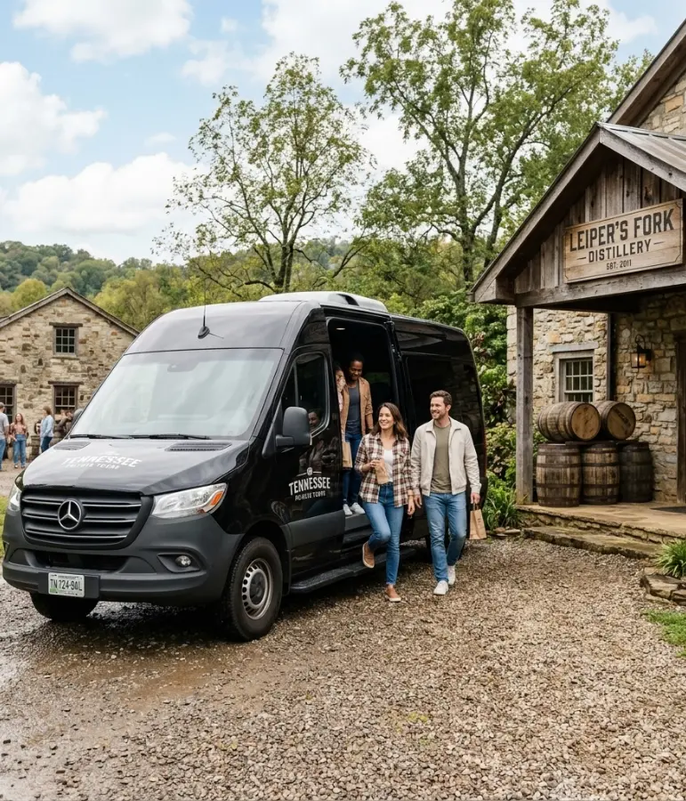 Private distillery tours in Nashville with luxury transportation