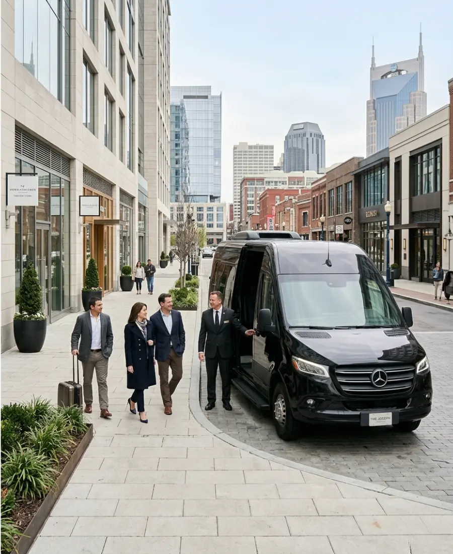 Luxury sprinter van service in Nashville with executive group transportation