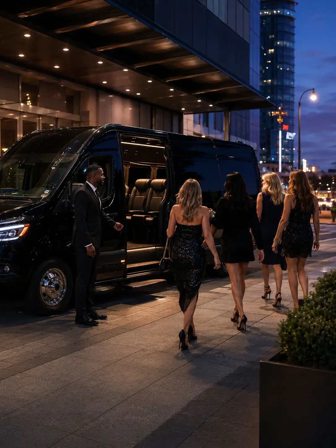 bachelorette party transportation Nashville — Jet Sprinter VIP luxury van